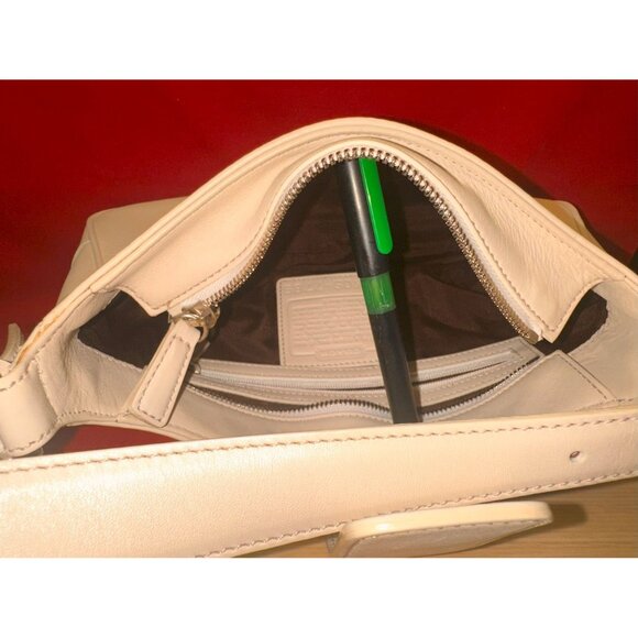Coach Ivory Leather Hand Bag Purse w/ Strap Hampton Legacy K0S-7789 NWOT - Picture 7 of 11